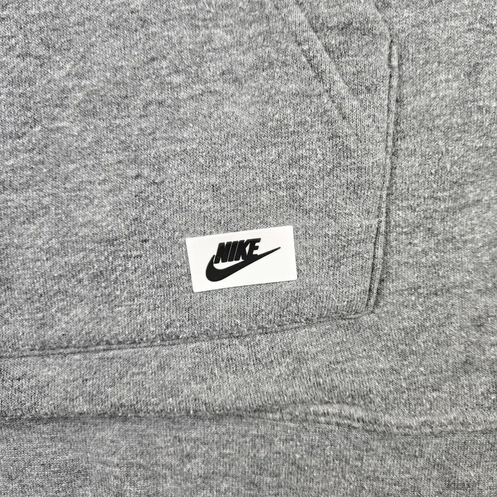 Nike Sportswear Spellout Womens Size XL Gray Funnel Neck Pullover Sweatshirt - Picture 2 of 11